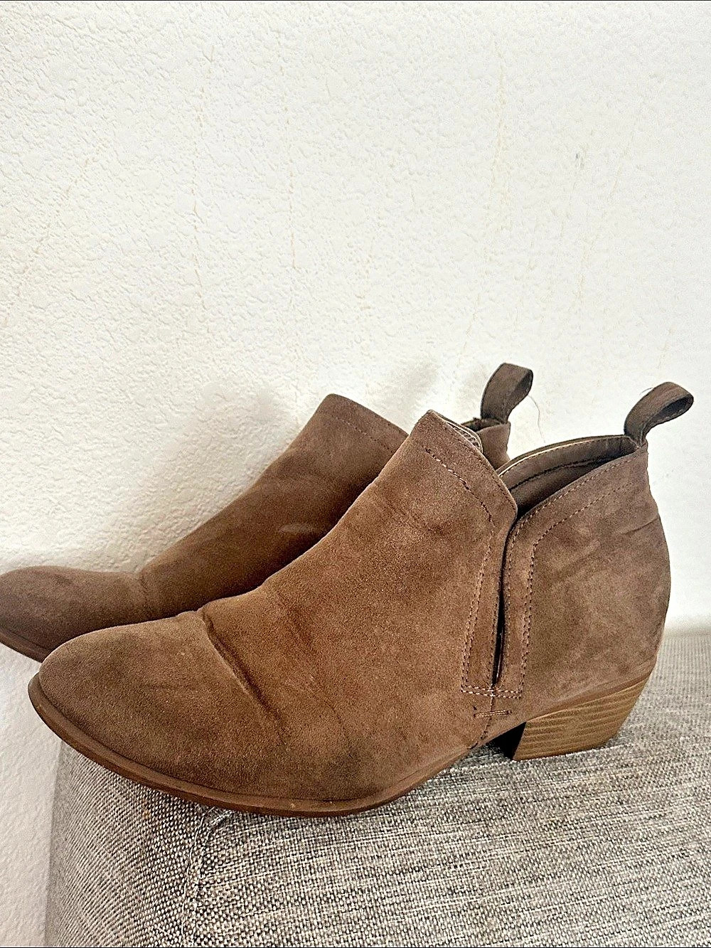 Brown Suede Ankle Booties size 7